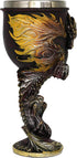 Medieval Flame Dragon Wine Goblet - Fantasy dungeons and dragons Wine Chalice
